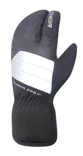 Chiba Winter Cycling Gloves Alaska Pro (Backhand made of windproof softshell and stretch fabric) black - 1 pair